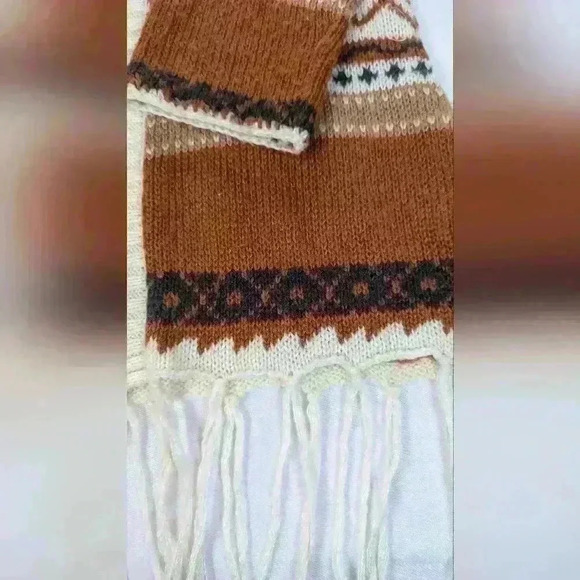 Kirra Fringe Aztec Hooded Sweater Open Front Toggle Size Small - Picture 3 of 11